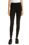 Eileen Fisher Petite Recycled Stretch Velvet Ankle Leggings In Black