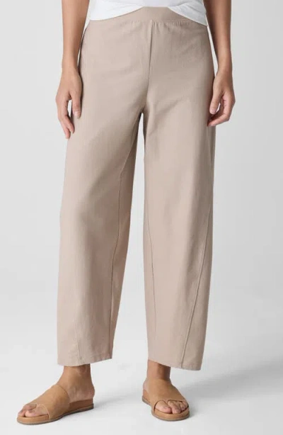 Eileen Fisher Ankle Length Knit Lantern Pants In Wheat