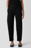 Eileen Fisher Ankle Length Rib Lantern Pants In Black