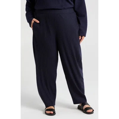 Eileen Fisher Ankle Length Rib Lantern Pants In Ink