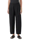 Eileen Fisher Pleated Organic Cotton Lantern Pants In Black