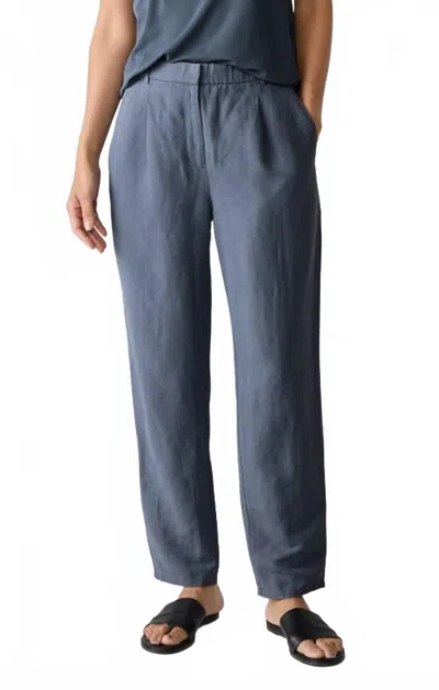 EILEEN FISHER ANKLE PLEATED PANT IN ECLIPSE