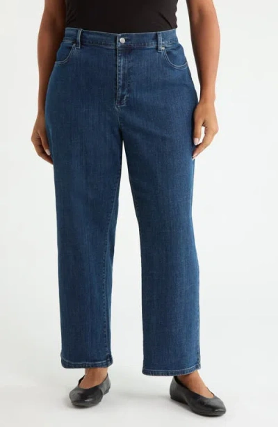 Eileen Fisher Ankle Straight Leg Jeans In Blue