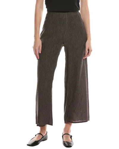 Eileen Fisher Ankle Wide Pant In Brown