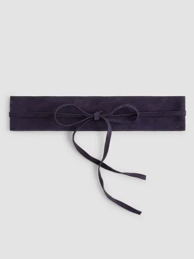 Eileen Fisher Asmara Suede Wrap Belt In Blue