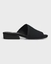 EILEEN FISHER ASYMMETRICAL KNIT SLIDE SANDALS