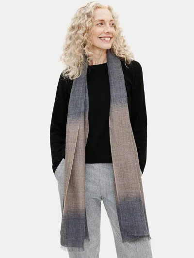 Eileen Fisher Baby Alpaca Ombre Scarf In Multi