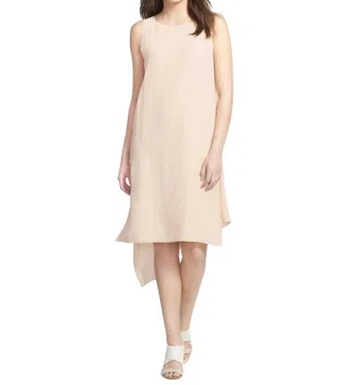 Eileen Fisher Ballet Neck Dress In Alabaster In Nude