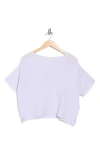 Eileen Fisher Ballet Neck Organic Cotton Top In Purple