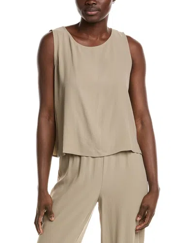 Eileen Fisher Ballet Neck Short Silk Shell
