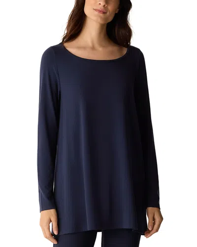 Eileen Fisher Ballet Neck Tunic In Blue