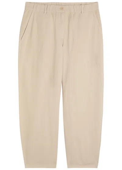 Eileen Fisher Elastic-waistband Trousers In Neutral