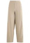Eileen Fisher Barrel-leg Cropped Trousers In Beige