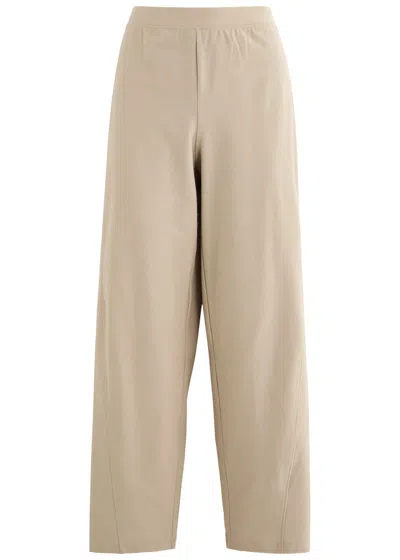 Eileen Fisher Barrel-leg Cropped Trousers In Beige