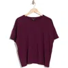 Eileen Fisher Bateau Neck Boxy T-shirt In Blackberry