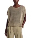 Eileen Fisher Bateau Neck Cap Sleeve Sweater In Neutral