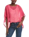 Eileen Fisher Bateau Neck Linen Top In Pink