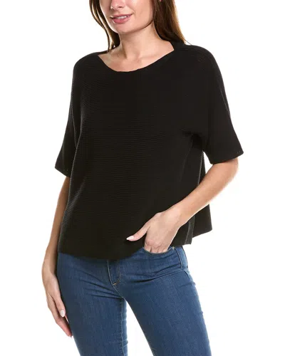 Eileen Fisher Bateau Neck Pullover In Black