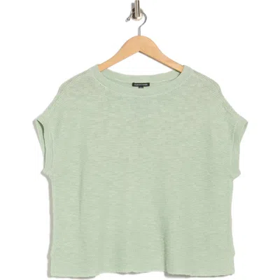Eileen Fisher Bateau Neck Linen-blend Sweater In Green