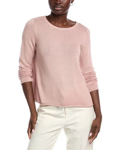 Eileen Fisher Bateau Neck Sweater In Pink