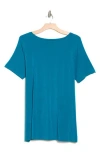 Eileen Fisher Bateau Neck Tunic In Jewel