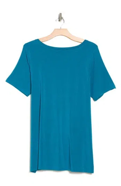 Eileen Fisher Bateau Neck Tunic In Jewel