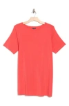 Eileen Fisher Bateau Neck Tunic In Watermelon