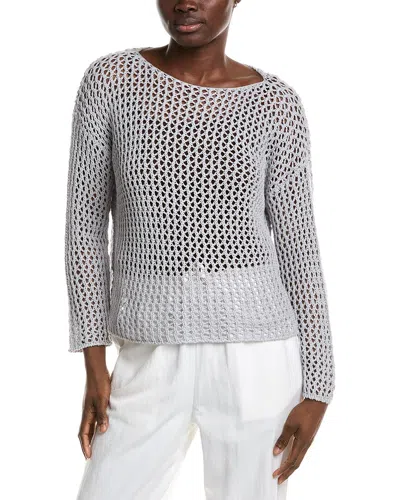 Eileen Fisher Bateau Pullover In Gray