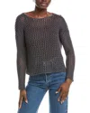 Eileen Fisher Open-knit Cotton Jumper In Gray