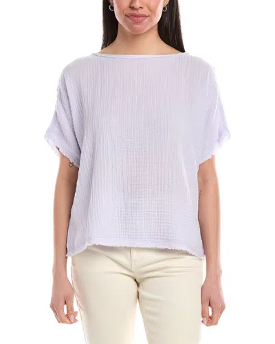 Eileen Fisher Bateau Shirt In Purple