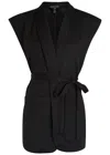 Eileen Fisher Belted Jersey Vest In Black