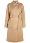 Eileen Fisher Belted Wool Coat In Brown