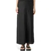 Eileen Fisher Bias Cut Organic Linen A-line Skirt In Black