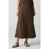Eileen Fisher Bias Cut Organic Linen A-line Skirt In Branch