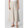 Eileen Fisher Bias Cut Organic Linen A-line Skirt In Undyed Natural