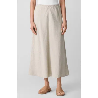 Eileen Fisher Bias Cut Organic Linen A-line Skirt In Unnat