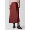 EILEEN FISHER EILEEN FISHER BIAS CUT STRETCH SILK CHARMEUSE MAXI SKIRT