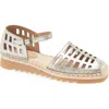 Eileen Fisher Bijou Metallic Cutout Mary Jane Espadrilles