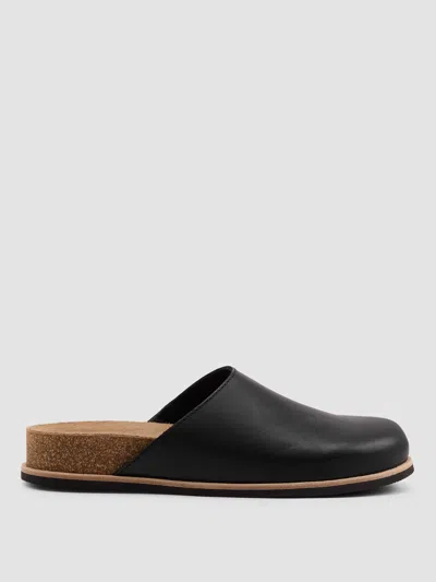 Eileen Fisher Bios Leather Mule In Black