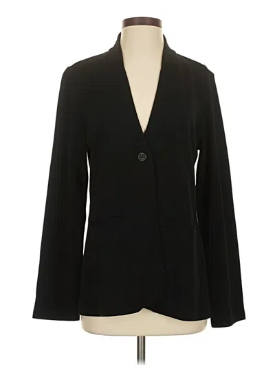 Pre-owned Eileen Fisher Blazer Jacket In Black