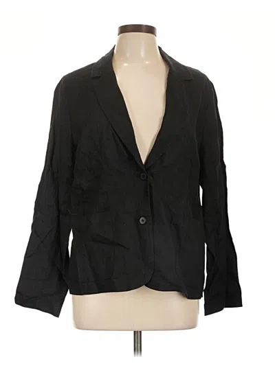 Pre-owned Eileen Fisher Blazer Jacket In Black