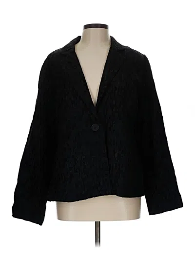 Pre-owned Eileen Fisher Blazer Jacket In Black
