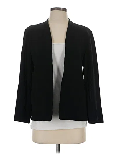 Pre-owned Eileen Fisher Blazer Jacket In Black