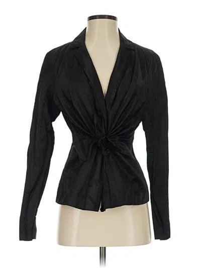 Pre-owned Eileen Fisher Blazer Jacket In Black