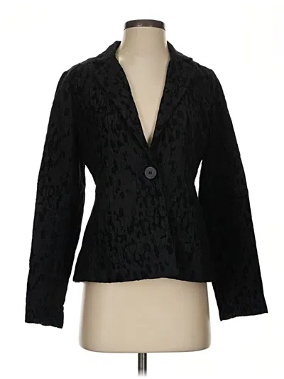 Pre-owned Eileen Fisher Blazer Jacket In Black