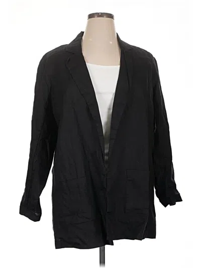 Pre-owned Eileen Fisher Blazer Jacket In Black