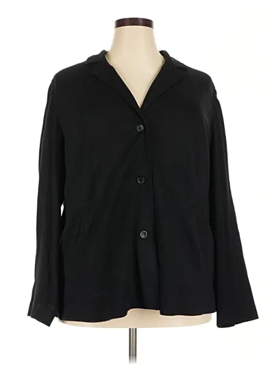 Pre-owned Eileen Fisher Blazer Jacket In Black