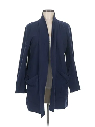 Pre-owned Eileen Fisher Blazer Jacket In Blue