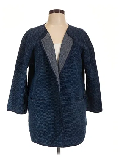 Pre-owned Eileen Fisher Blazer Jacket In Blue