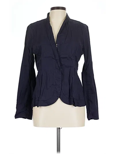 Pre-owned Eileen Fisher Blazer Jacket In Blue